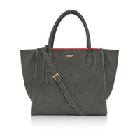 Thumbnail for Grey - Demi Winged Faux Leather Bag-0