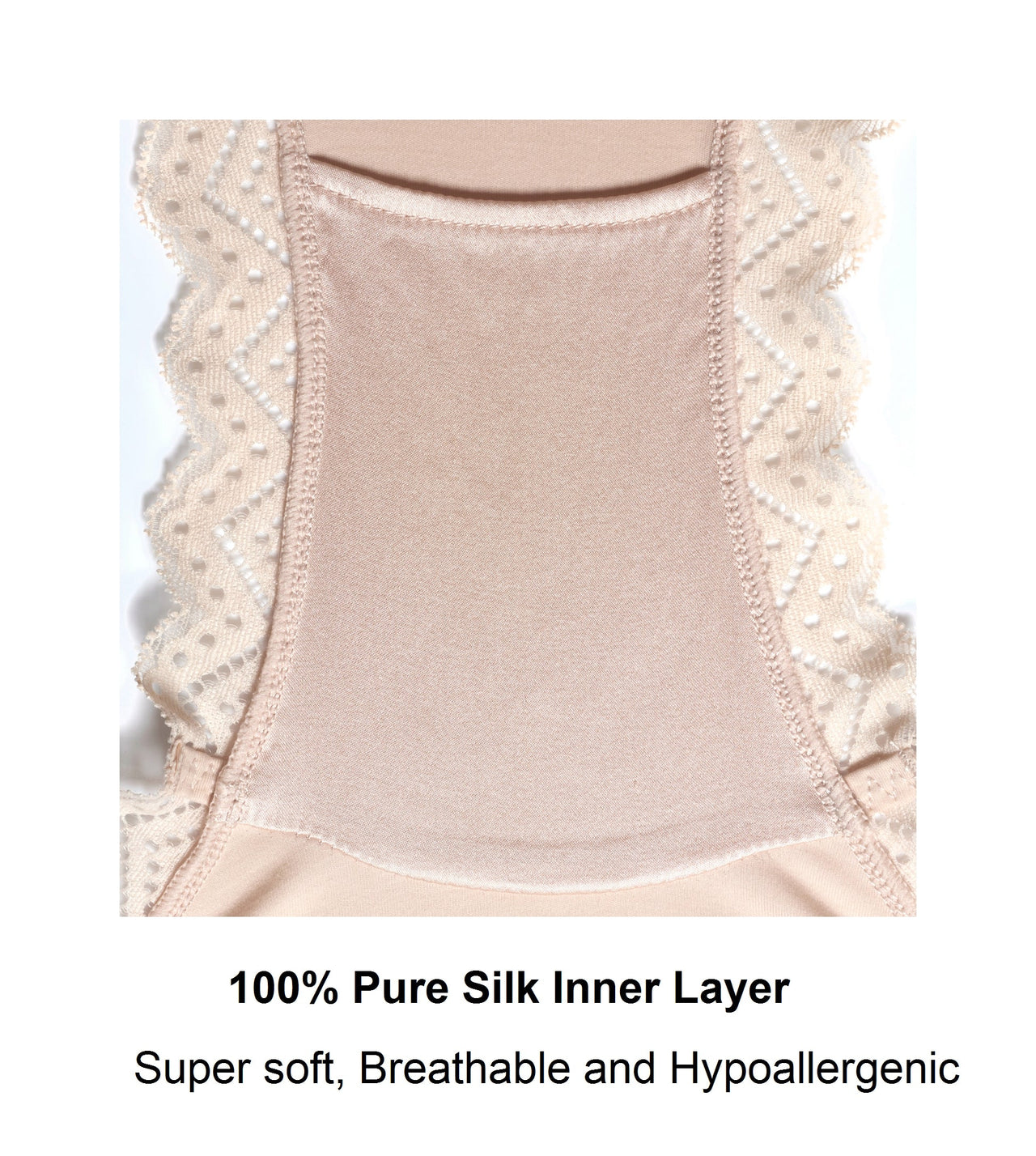 Grace - Peach Silk & Organic Cotton Lace Boxer-1