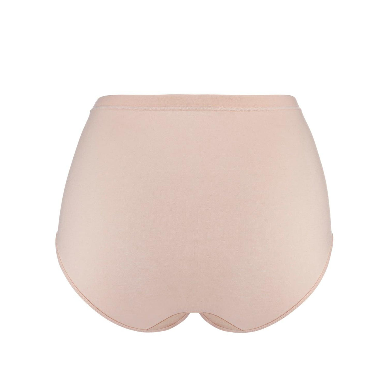 Marrow-High Waisted Silk & Organic Cotton Full Brief in Pink Champagne-7