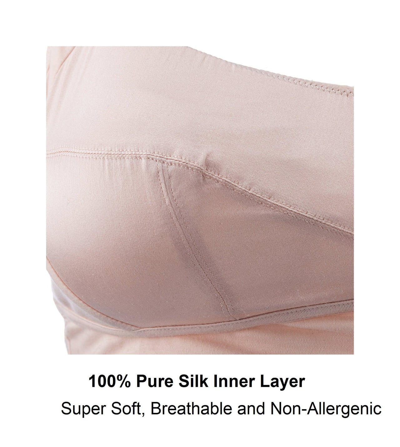 Ornate- Comfort Silk & Organic Cotton Non Wired Bra in Peach Pink-11