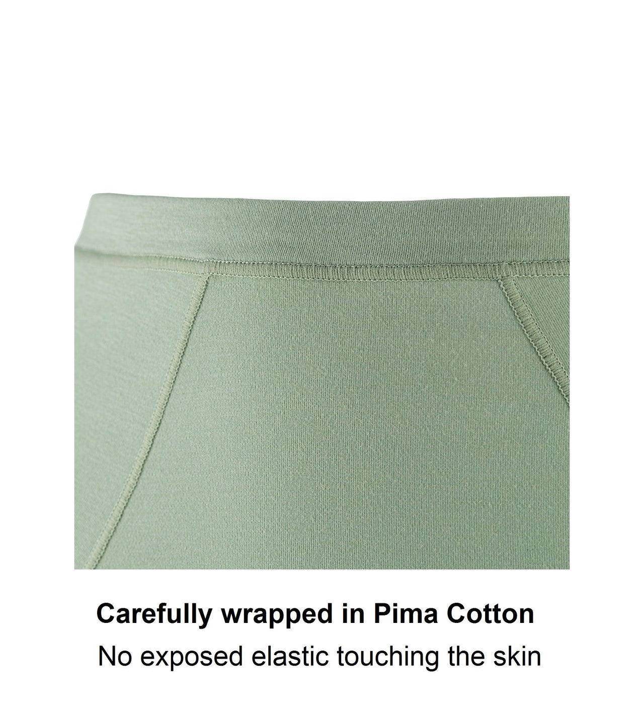 Marrow-High Waisted Silk & Organic Cotton Full Brief in Aspen Green-8