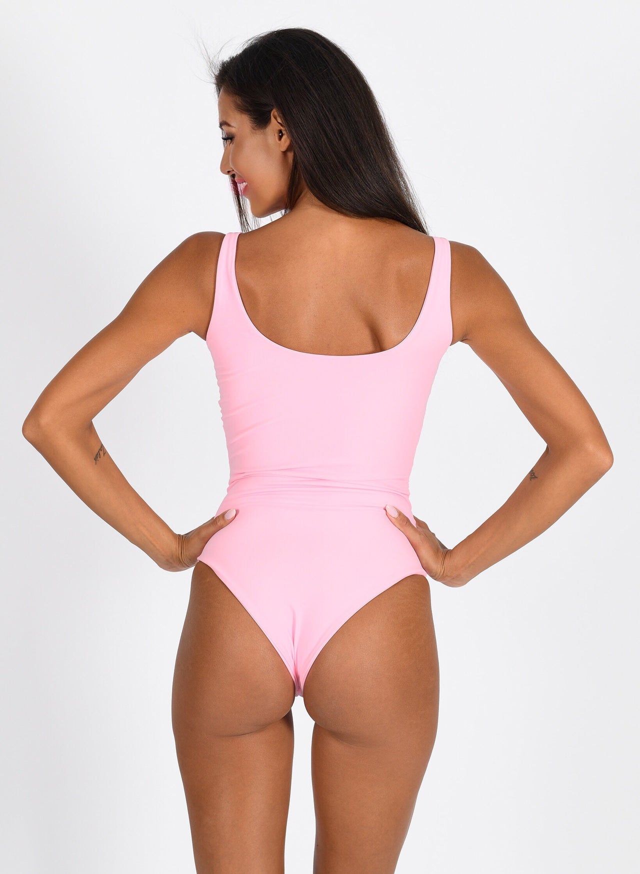 Claire One Piece Swimsuit - Baby Pink-2