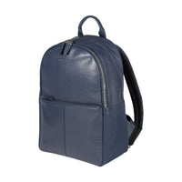 Thumbnail for RB2001D | Nylon/Genuine Leather Netbook/Tablet Backpack, with light grain. Zip closure and adjustable shoulder straps - Color Blue - Dimensions: cm 27 x 38 x 14. Packaging: Non-woven fabric bag-0