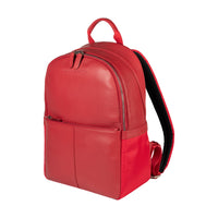 Thumbnail for RB2001V | Nylon/Genuine Leather Netbook/Tablet Backpack, with light grain. Zip closure and adjustable shoulder straps - Red color - Dimensions: cm 27 x 38 x 14. Packaging: Non-woven fabric bag-0