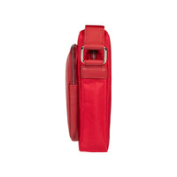 Thumbnail for RB2002V | Nylon/Genuine Leather Shoulder Bag, with light grain. Zip closure and adjustable shoulder strap - Color Red - Dimensions: cm 15.5 x 21 x 7. Packaging: Non-woven fabric bag-2