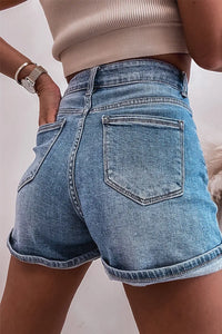 Thumbnail for Ashleigh Blue Rhinestone Denim Shorts-1