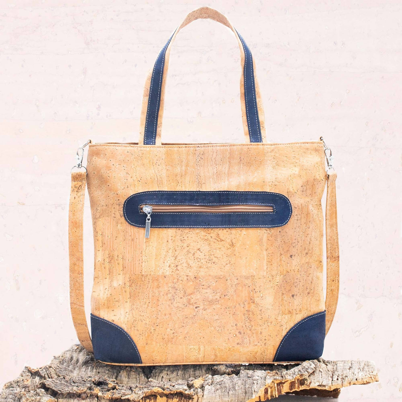 Natural cork with bow handbags lady bag BAGP-187-3