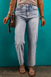 Thumbnail for Beau Blue Acid Wash Straight Jeans-4