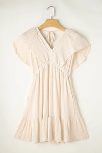 Thumbnail for Beige Cutout Back Mini Dress-2