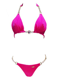 Thumbnail for Belle Triangle Top & Skimpy Bottom - Pink-3