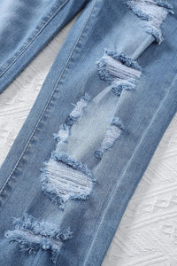 Thumbnail for Black Distressed Boyfriend Denim Pants-39