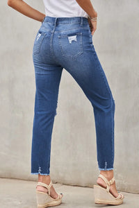 Thumbnail for Black Distressed Boyfriend Denim Pants-19