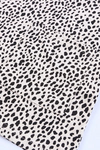 Thumbnail for Black Leopard Print Side Pockets Tunic Top-27