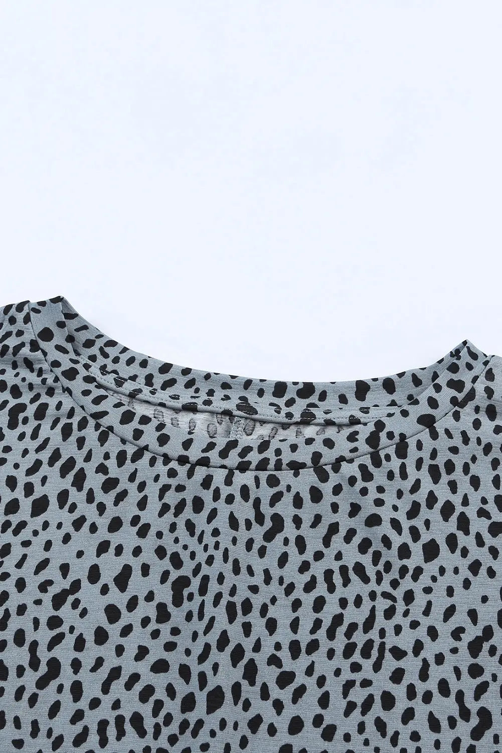 Black Leopard Print Side Pockets Tunic Top-39