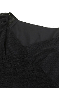 Thumbnail for Black Long Sleeve Smocked Top-15