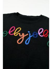 Thumbnail for Black Plus Size Cheers Glitter Tinsel Short Sleeve Sweater-18