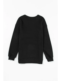 Thumbnail for Black Plus Size Cheers Glitter Tinsel Short Sleeve Sweater-71