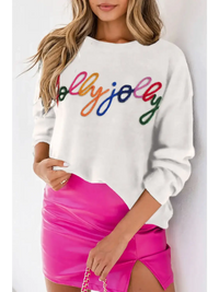 Thumbnail for Black Plus Size Cheers Glitter Tinsel Short Sleeve Sweater-88