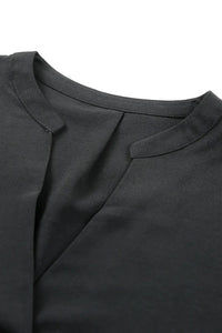 Thumbnail for Black Ruffled Sleeve Shift Dress-6