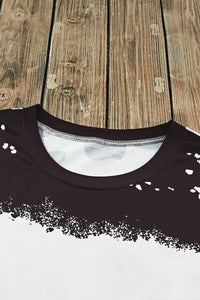 Thumbnail for Black Tie Dye Bleached Crew Neck Short Sleeves T-shirt-7