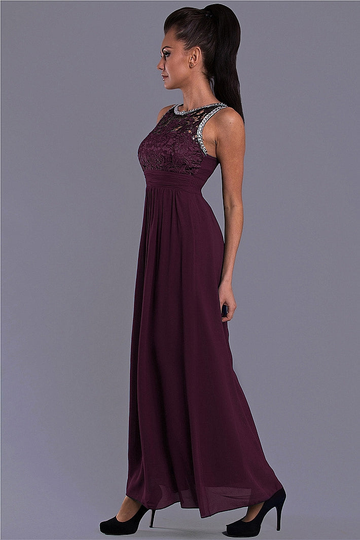 EVA & LOLA dress- EGGPLANT 7815-9-1