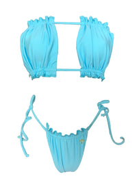 Thumbnail for Candy Bandeau Top & Thong Bottom - Baby Blue-4