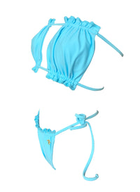 Thumbnail for Candy Bandeau Top & Thong Bottom - Baby Blue-5