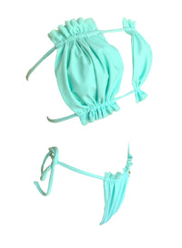 Thumbnail for Candy Bandeau Top & Thong Bottom - Mint Green-1