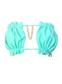 Thumbnail for LUXE Candy Bandeau Top - Mint Green-1