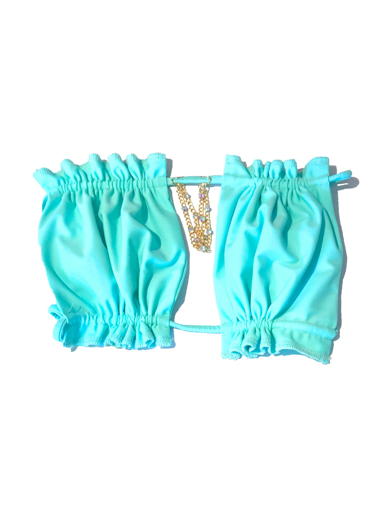 LUXE Candy Bandeau Top - Mint Green-3