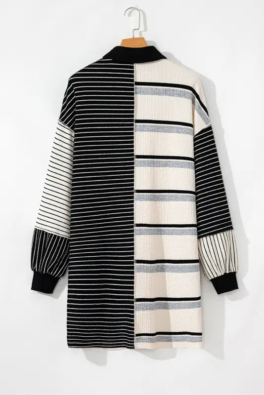 ChicStripes Henley Knit Dress-4