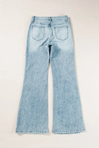 Thumbnail for Dusk Blue Jeans - Acid Wash Extra Wide Leg High Waist-3