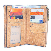 Thumbnail for 6 Natural Cork card Wallets with Floral Print and Mosaic Patterns (6 Units Pack) HY-013-MIX-6-4