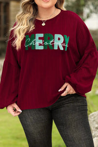 Thumbnail for Faux Knit Jacquard Puffy Long Sleeve Top-15