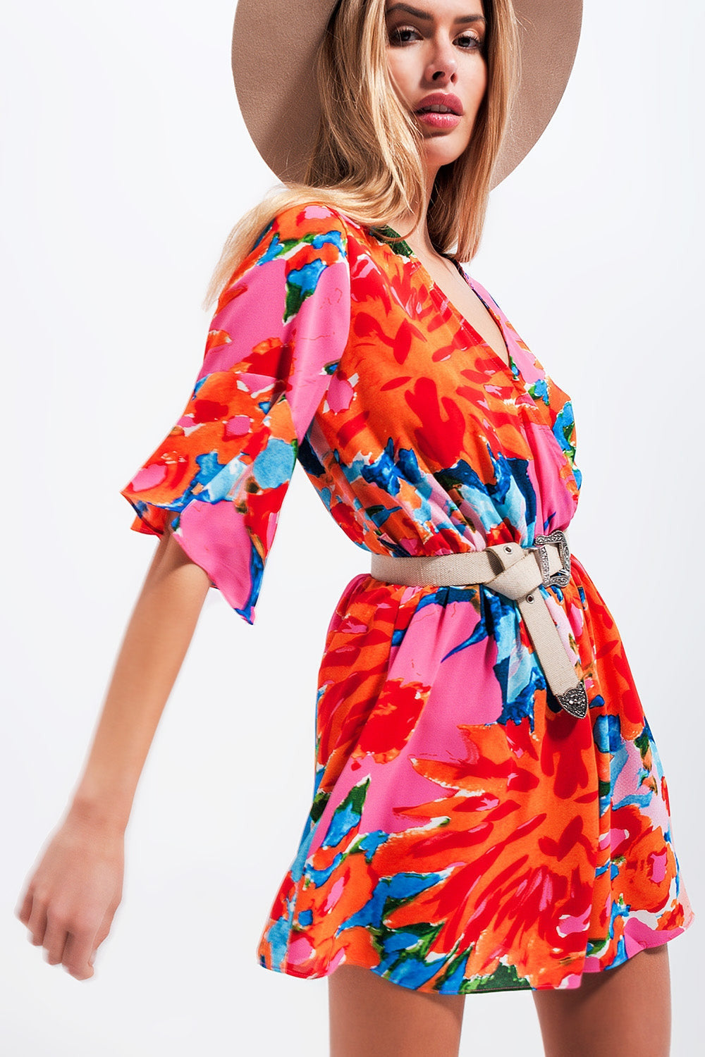 Wrap Playsuit in Floral-1