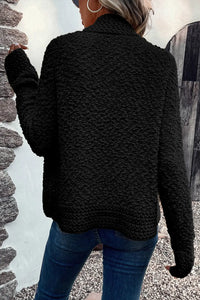 Thumbnail for Gray Popcorn Knit Open Front Cardigan-5