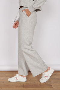 Thumbnail for Eleanor Light Grey Loungewear Wide Leg Joggers-2