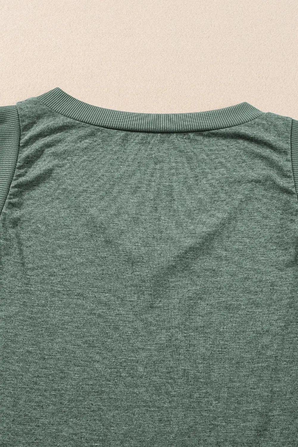 Mist Green Ribbed V Neck Tank-8