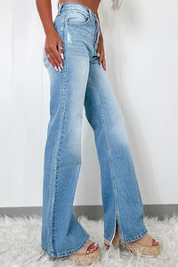 Thumbnail for Myosotis Skyline Straight-Cut Jeans-2