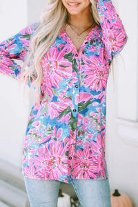 Thumbnail for Pink Sleeveless High Waist Pocketed Floral Maxi Dress-95