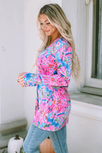 Thumbnail for Pink Sleeveless High Waist Pocketed Floral Maxi Dress-91