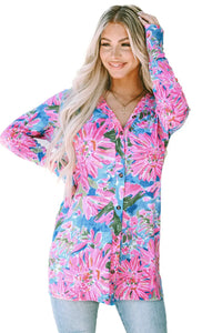Thumbnail for Pink Sleeveless High Waist Pocketed Floral Maxi Dress-107
