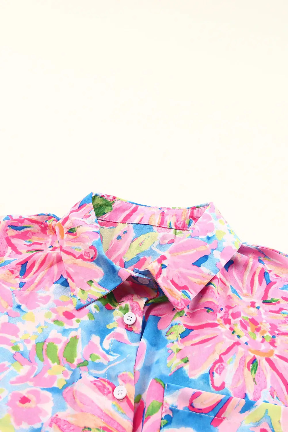 Pink Sleeveless High Waist Pocketed Floral Maxi Dress-58