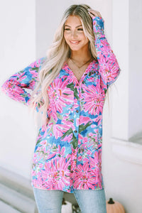 Thumbnail for Pink Sleeveless High Waist Pocketed Floral Maxi Dress-89