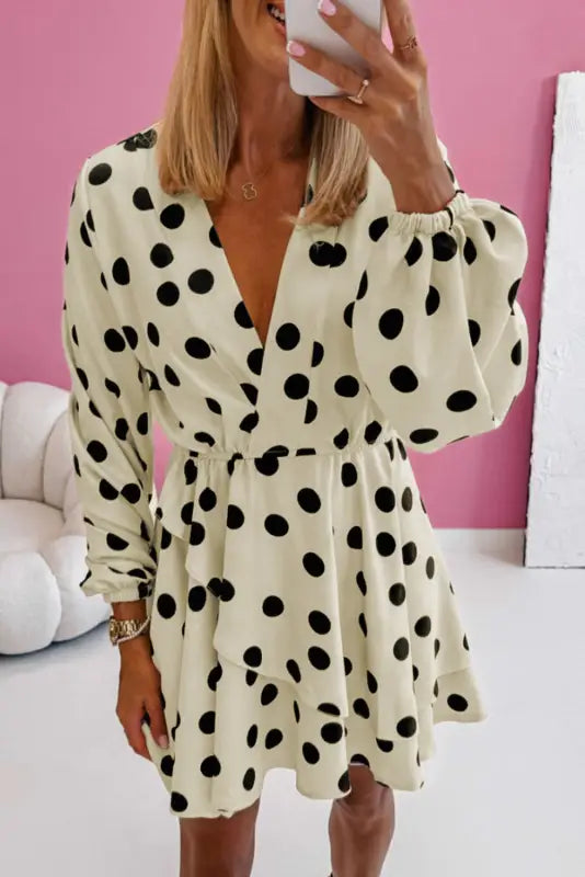 Polka Dot Mini Dress-0