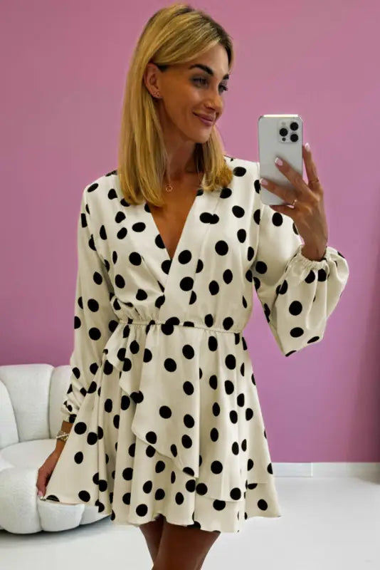 Polka Dot Mini Dress-2