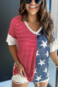 Thumbnail for Red American Flag Stars and Stripes Tank Top-28