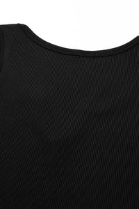 Thumbnail for Rose Split Neck Ribbed Knit Tank Top-13