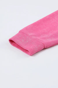 Thumbnail for Rose Vintage Washed Puff Sleeve Sweatshirt-11