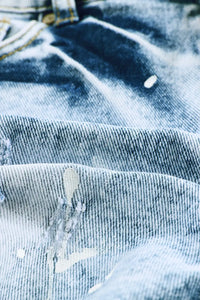 Thumbnail for Sky Blue Distressed Bleached Denim Shorts-8